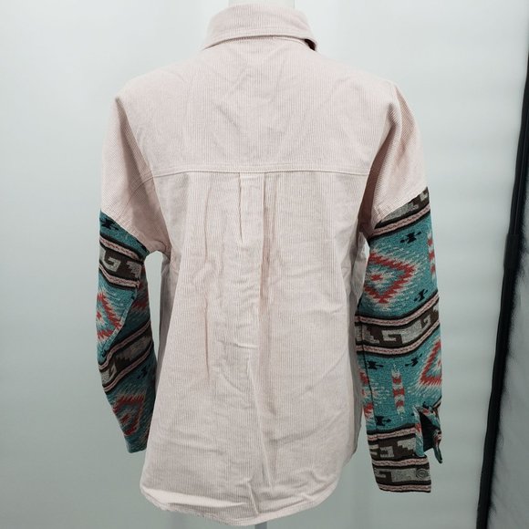 MONTANA WEST Corduroy Shacket Southwestern Serape Aztec Western NWT - Picture 8 of 10